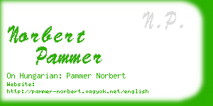 norbert pammer business card